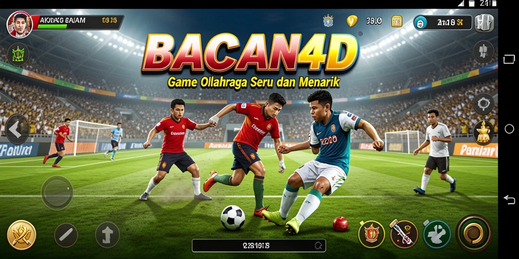 Tampilan gameplay BACAN4D dengan aksi olahraga yang menegangkan.