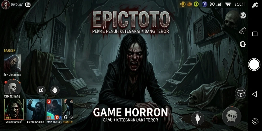 Screenshot EPICTOTO menampilkan momen menegangkan dalam gameplay Horror.