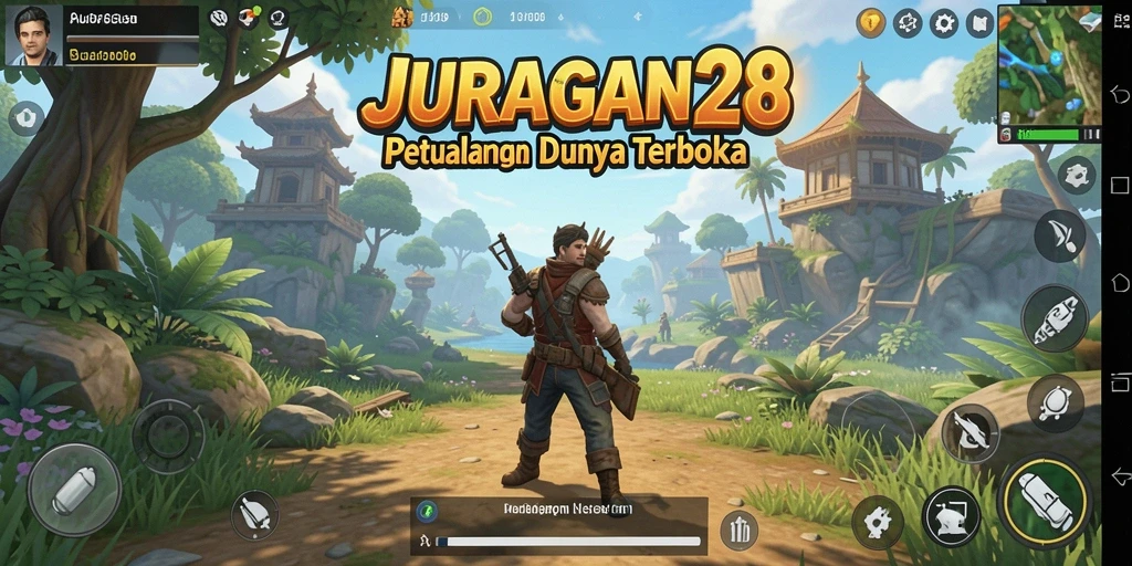 Tampilan gameplay seru di dunia terbuka JURAGAN28.