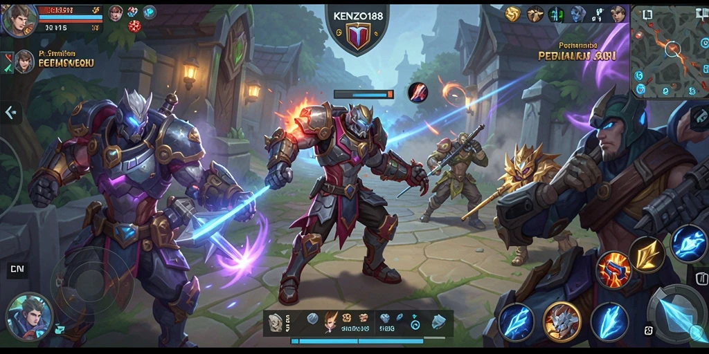 Tampilan gameplay seru di KENZO188 dengan aksi tim yang mendebarkan.