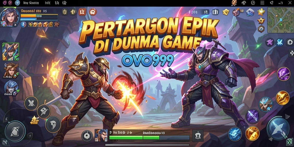Tampilan gameplay mendebarkan dari OVO99 dengan aksi pertarungan intens.