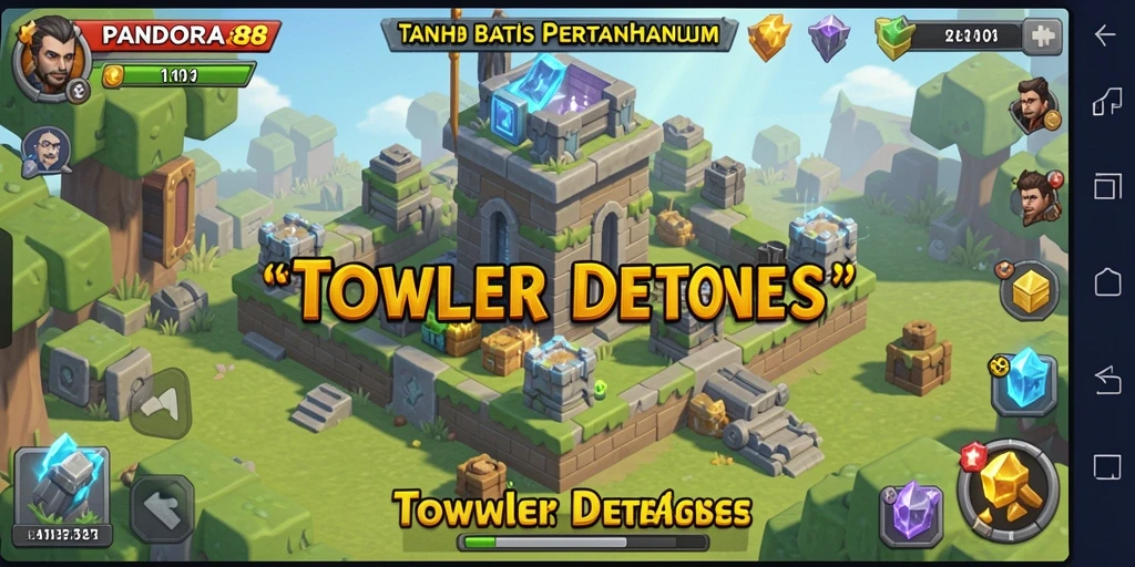 Tampilan gameplay menegangkan dalam PANDORA88 yang menggambarkan strategi pertahanan.