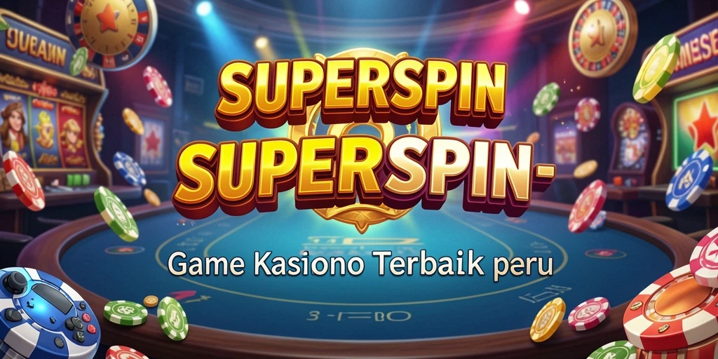 Antarmuka SUPERSPIN menampilkan gameplay Kasino yang mendebarkan.