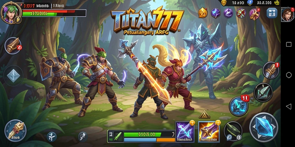 Screenshot gameplay TITAN777 menampilkan aksi mendebarkan dalam dunia ARPG.